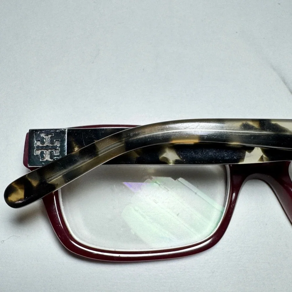 Tory Burch TY 2049 1361 Burgundy Tortoise Rectangular Eyeglass Frames 51-17-135